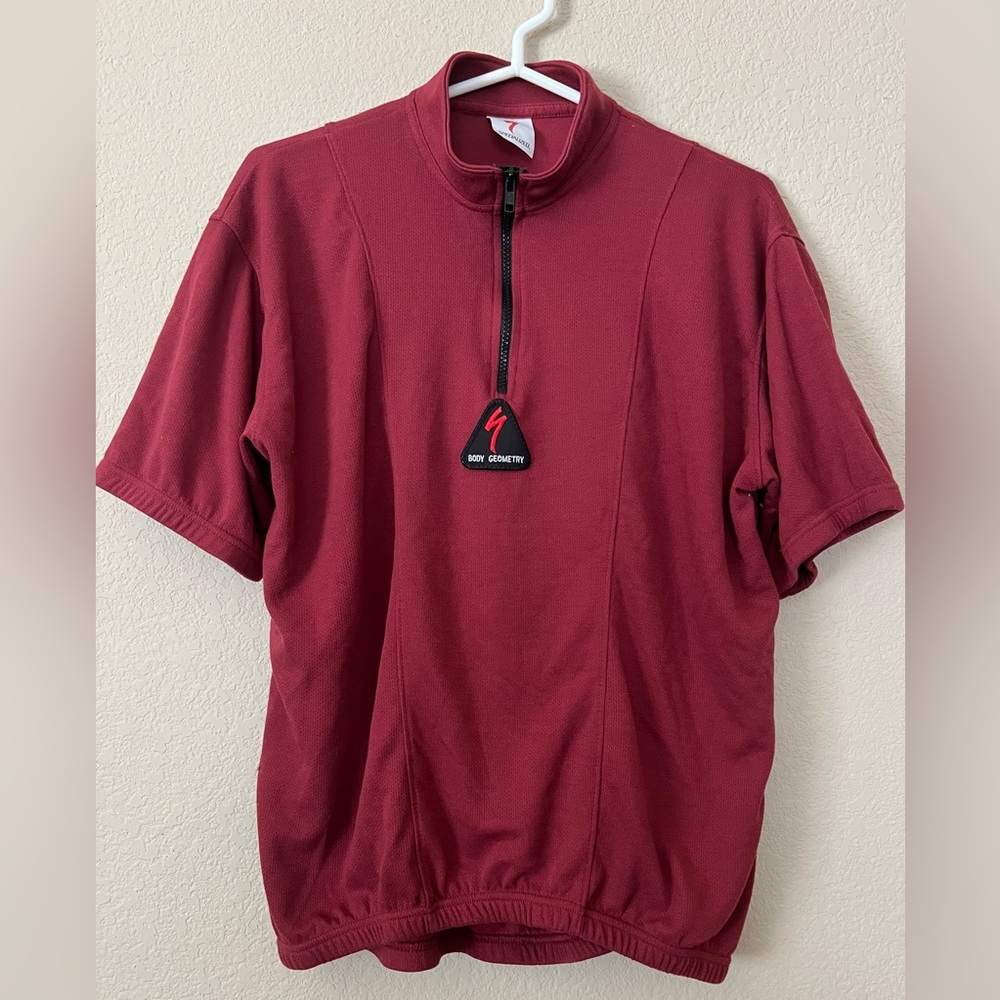Specialized Body Geometry Cycling Jersey Men's Large Red w/ Pockets USA